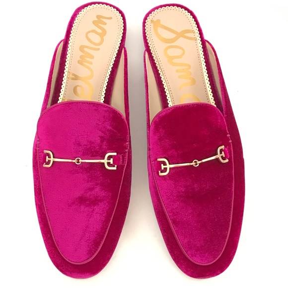 SAM EDELMAN Linnie Velvet Mule Slip On Flat Pink Women’s Size 9 - Picture 4 of 16